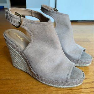 Suede Espadrille Wedge